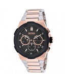 Hugo Boss Supernova Chronograph Black Dial Two Tone Steel Strap Watch for Men - 1513358