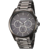 Hugo Boss Classic Chronograph Grey Dial Grey Steel Strap Watch for Men - 1513364