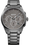 Hugo Boss Classic Chronograph Grey Dial Grey Steel Strap Watch for Men - 1513364