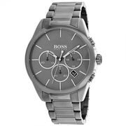 Hugo Boss Classic Chronograph Grey Dial Grey Steel Strap Watch for Men - 1513364