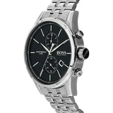 Hugo Boss Jet Chronograph Black Dial Silver Steel Strap Watch for Men - 1513383
