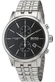 Hugo Boss Jet Chronograph Black Dial Silver Steel Strap Watch for Men - 1513383