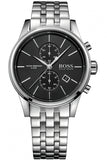 Hugo Boss Jet Chronograph Black Dial Silver Steel Strap Watch for Men - 1513383