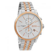 Hugo Boss Jet Chronograph Silver Dial Two Tone Steel Strap Watch for Men - 1513385