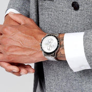 Hugo Boss Rafale Competitive Sport Chronograph Silver Dial Silver Steel Strap Watch for Men - 1513511