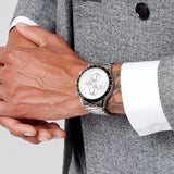 Hugo Boss Rafale Competitive Sport Chronograph Silver Dial Silver Steel Strap Watch for Men - 1513511