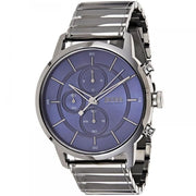 Hugo Boss Architectural Chronograph Blue Dial Grey Steel Strap Watch for Men - 1513574
