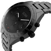 Hugo Boss Talent Chronograph Ceramic Black Dial Black Steel Strap Watch for Men - 1513581