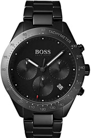 Hugo Boss Talent Chronograph Ceramic Black Dial Black Steel Strap Watch for Men - 1513581