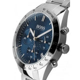 Hugo Boss Talent Chronograph Blue Dial Silver Steel Strap Watch for Men - 1513582