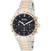 Hugo Boss Talent Chronograph Black Dial Two Tone Steel Strap Watch for Men - 1513584