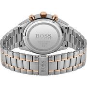 Hugo Boss Trophy Chronograph Grey Dial Two Tone Steel Strap Watch for Men - 1513634