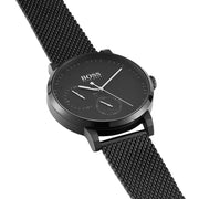 Hugo Boss Oxygen Black Dial Black Mesh Bracelet Watch for Men - 1513636