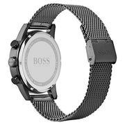 Hugo Boss Navigator Chronograph Grey Dial Grey Mesh Bracelet Watch for Men - 1513674
