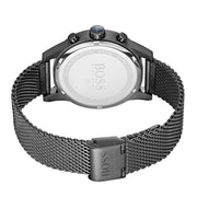 Hugo Boss Jet Chrongraph Blue Dial Gunmetal Grey Mesh Bracelet Watch for Men  - 1513677