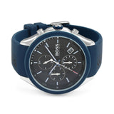 Hugo Boss Velocity Chronograph Black Dial Blue Rubber Strap Watch for Men - 1513717