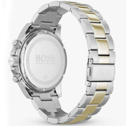 Hugo Boss Hero Chronograph Blue Dial Two Tone Steel Strap Watch for Men - 1513767