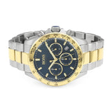 Hugo Boss Hero Chronograph Blue Dial Two Tone Steel Strap Watch for Men - 1513767