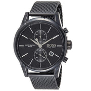 Hugo Boss Associate Chronograph Black Dial Black Mesh Bracelet Watch for Men - 1513769