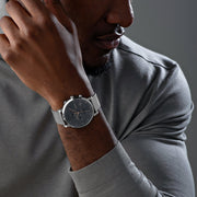 Hugo Boss Integrity Chronorgaph Grey Dial Silver Mesh Bracelet Watch for Men - 1513807