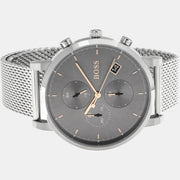 Hugo Boss Integrity Chronorgaph Grey Dial Silver Mesh Bracelet Watch for Men - 1513807