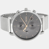 Hugo Boss Integrity Chronorgaph Grey Dial Silver Mesh Bracelet Watch for Men - 1513807