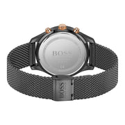 Hugo Boss Associate Chronograph Black Dial Black Mesh Bracelet Watch for Men - 1513811
