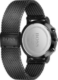 Hugo Boss Integrity Chronograph Black Dial Black Mesh Bracelet Watch for Men - 1513813
