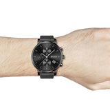 Hugo Boss Integrity Chronograph Black Dial Black Mesh Bracelet Watch for Men - 1513813