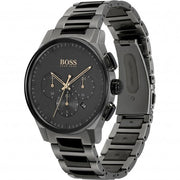Hugo Boss Peak Chronograph Black Dial Black Steel Strap Watch for Men - 1513814