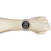 Hugo Boss Grand Prix Chronograph Black Dial Two Tone Steel Strap Watch for Men - 1513473