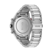 Hugo Boss Globetrotter Chronograph Blue Dial Silver Steel Strap Watch for Men - 1513823