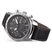 Hugo Boss Pilot Edition Chronograph Black Dial Black Leather Strap Watch for Men - 1513853