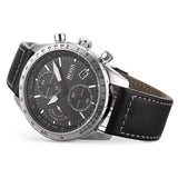 Hugo Boss Pilot Edition Chronograph Black Dial Black Leather Strap Watch for Men - 1513853