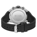 Hugo Boss Distinct Chronograph Black Dial Black Rubber Strap Watch for Men - 1513855