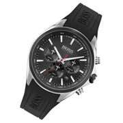 Hugo Boss Distinct Chronograph Black Dial Black Rubber Strap Watch for Men - 1513855