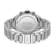 Hugo Boss Distinct Chronograph Black Dial Silver Steel Strap Watch for Men - 1513857
