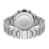 Hugo Boss Distinct Chronograph Black Dial Silver Steel Strap Watch for Men - 1513857