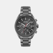 Hugo Boss Distinct Chronograph Grey Dial Grey Steel Strap Watch for Men - 1513858