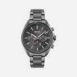 Hugo Boss Distinct Chronograph Grey Dial Grey Steel Strap Watch for Men - 1513858