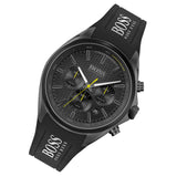 Hugo Boss Distinct Chronograph Black Dial Black Silicone Strap Watch for Men - 1513859