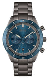 Hugo Boss Santiago Chronograph Blue Dial Grey Steel Strap Watch for Men - 1513863