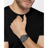 Hugo Boss Santiago Chronograph Grey Dial Blue Steel Strap Watch for Men - 1513865