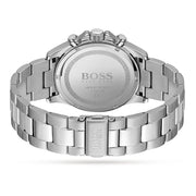 Hugo Boss Hero Chronograph White Dial Silver Steel Strap Watch for Men - 1513875
