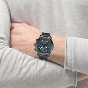 Hugo Boss Pilot Edition Chronograph Blue Dial Blue Mesh Bracelet Watch for Men - 1513887