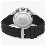 Hugo Boss Admiral Chronograph Black Dial Black Silicone Strap Watch for Men - 1513912