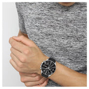 Hugo Boss Admiral Chronograph Black Dial Black Silicone Strap Watch for Men - 1513912