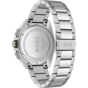 Hugo Boss Volane Chronograph Green Dial Silver Steel Strap Watch for Men - 1513951