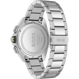 Hugo Boss Volane Chronograph Green Dial Silver Steel Strap Watch for Men - 1513951