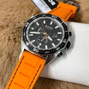 Hugo Boss Energy Chronograph Black Dial Orange Rubber Strap Watch For Men - 1513970
